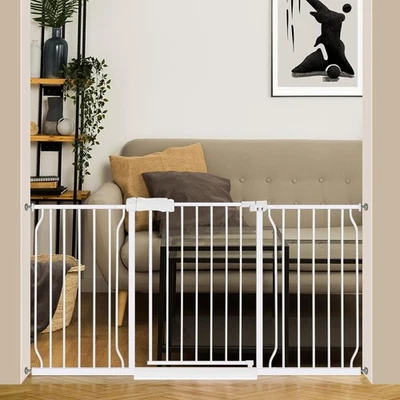 Extra wide baby gate 57.5-62.2 pressure installation, child dog pet safety gate, - Image 1 of 4