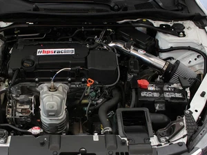 HPS Polished Short Ram Air Intake w/ Heat Shield for Honda Accord 2.4L 13-17 New - Picture 1 of 3