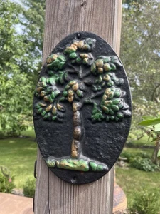 Gusseisen Feuerzeichen Baum Versicherung Erinnerungsstücke Plakette 7 "X 11" - Bild 1 von 9