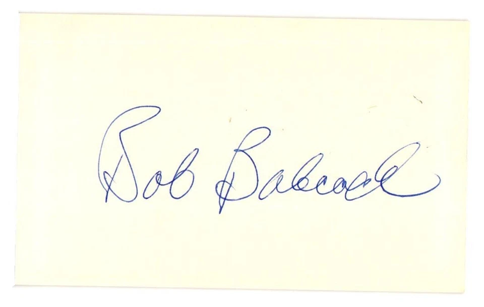 Tarjeta índice autografiada firmada por Bob Babcock 3x5 jugador de béisbol Foto 1 de 1