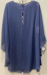 SLNY Women's Dress Cape 16 Blue Embellished 2-Piece Special Occasion Wedding - Picture 1 of 18