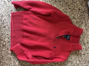 Ralph Lauren Red Polo Style Kids Sweater Size 5 - Picture 1 of 3