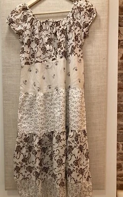 MARNI 棉草原农民波西米亚连衣裙 Flowy Coquette Grunge Y2K 复古 — 第 1/4 张图片