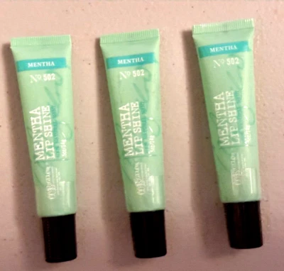 BATH & BODY WORKS MENTHA LIP SHINE MINT MENTHA TINT GLOSS NO 502 CO BIGELOW 3X - Image 1 of 4