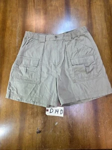Croft Barrow Men's Size 36 Cargo Shorts Khaki Brown Cotton Beige Utility - Picture 1 of 14