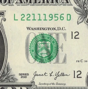 NOV 22 1956 Birthday Date Note Fancy Serial Number One Dollar Bill Crisp UNC - Picture 1 of 13