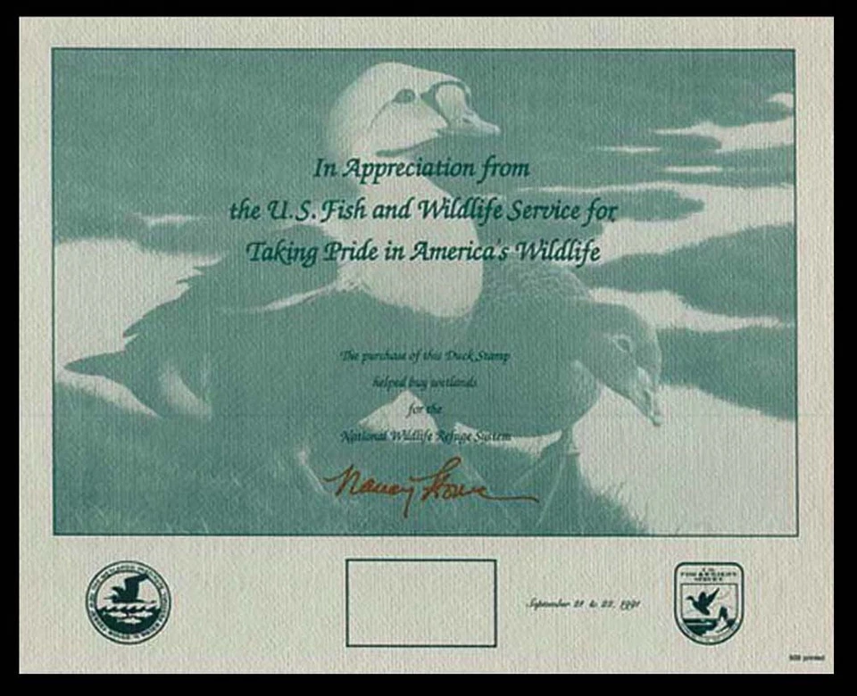 Federal duck stamp souvenir card, RW58 — Card 47 - Image 1 of 1