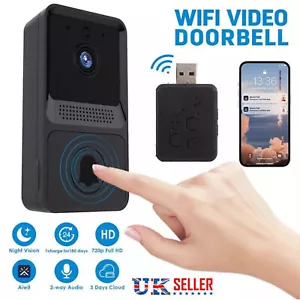 Smart Wireless Video Doorbell Phone Security Camera WiFi Door Bell Ring Intercom - Picture 1 of 13