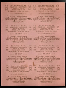 Filippine 1 Centavo S241r1 Culion Colonia di lebbrosi foglio non tagliato 1942 RIMANENTE di 8 - Foto 1 di 5