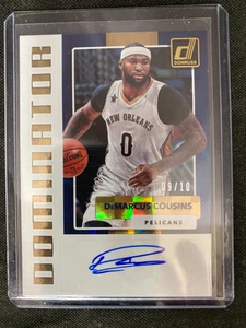 2017-18 Panini Donruss Dominators Autograph 09/10 DeMarcus Cousins GOLD Auto - Picture 1 of 2