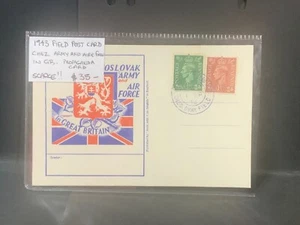 1943 FIELD POST CARD CZEC ARMY AND AIR FORCES IN GREAT BRITAIN NICE CARD. - Foto 1 di 2