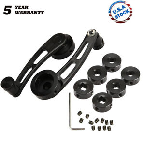 Black Aluminum Car Truck Manual Door Window Winders Crank Handle Universal Car