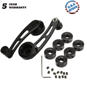 Black Aluminum Car Truck Manual Door Window Winders Crank Handle Universal Car - Picture 1 of 12