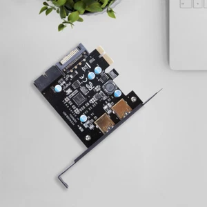 PCI-E to USB 3.0 2 Port PCI Express Expansion Card 19-Pin Power Connector UK - Bild 1 von 4