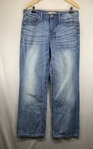 BKE Men's Seth Relaxed Straight Leg Jeans 36x31 Regular 10" Opening Whiskers - Picture 1 of 22