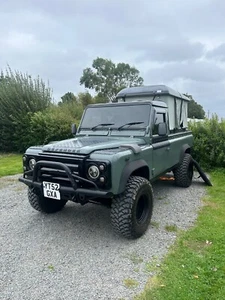Land Rover Defender 110 Td5 2003 98k CAMPER + POP TOP cab pick up truck MINT!! - Picture 1 of 24