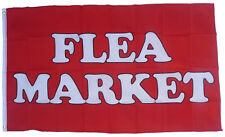 Red FLEA MARKET SIGN FLAG Banner garage/car boot shop 3 X 5ft