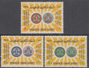 SAUDÍ ARABIA Sc # 377-9 CPL VLH ÁRABE BOY SCOUT JAMBOREE y CONFERENCIA - Imagen 1 de 1