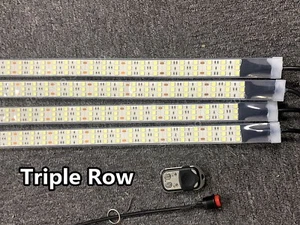4PCS 5FT Triple Row WHITE Strobing LED Strips Truck Car for 17.5" Wheel Lights - Picture 1 of 9