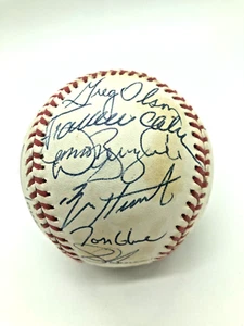 Atlanta Braves Team Signed ROMLB Baseball Maddux Smoltz Glavine Avery Deion - Picture 1 of 6