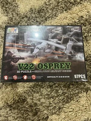 V22 Osprey Airplane Helicopter 97 Pc. 3D Puzzle, Simulation Military Series NIB - Image 1 of 4