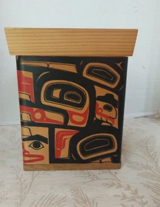 Vintage Northwest Native Art Bentwood Cedar Box Replica by Robert & Susan Free - Picture 1 of 14