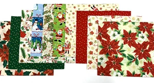 Christmas Gold Sparkle Layer Cake 40 -10" Squares Quilting & Sewing Fabric - Picture 1 of 1