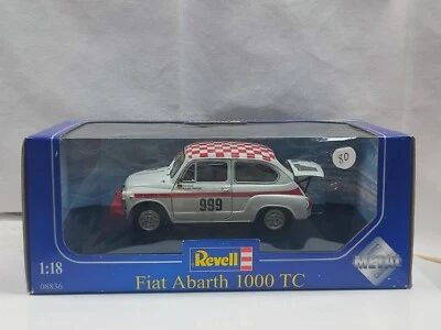 Revell 1/18 FIAT 600 ABARTH 1000TC RACE CAR WHITE & RED 08836 METAL New - Image 1 of 3