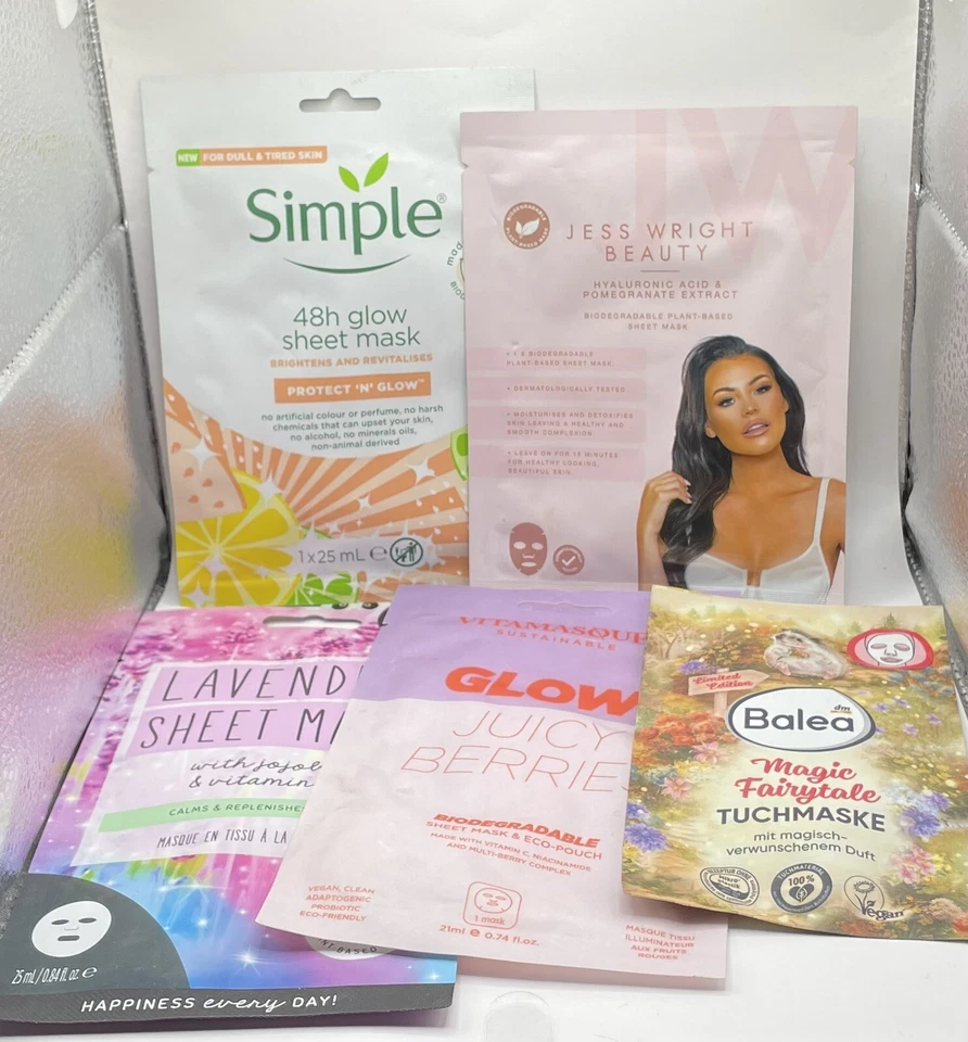 5 X Various Face Masks Sheet Masks  New 4K - Image 1 of 1