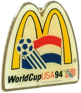 Fußball-WM USA 1994 Niederlande Sponsor McDonalds Restaurant Anstecknadel - Bild 1 von 2