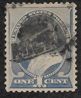 US #212 (1887) 1c - Used - VF/XF- Benjamin Franklin - Image 1 of 2