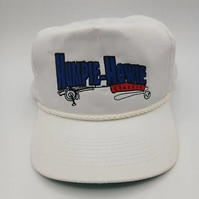 Vintage Humpie Howie Classic Fishing Hat Trucker Cap Strapback White Blue Script - Image 1 of 4
