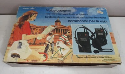 2 REALISTIC TCR-500 21-400 PORTABLE RADIO TRANCEIVER WITH HEADSET + BOX & MANUAL - Image 1 of 4