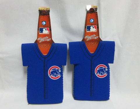 Chicago Bears Beer Can Koozie Holder Shirt Shape Logo Coozie  set/2  dated 2008 Cover