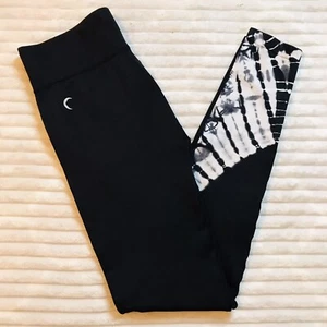 Zyia Hendrix mattschwarz weiß Batik nahtlose 7/8-Leggings Damengröße Small - Bild 1 von 11