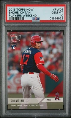 Shohei Ohtani 2018 Topps Now Players Weekend #PW-04 RC /1643 PSA 10 Pop 182 4922 - Image 1 of 2