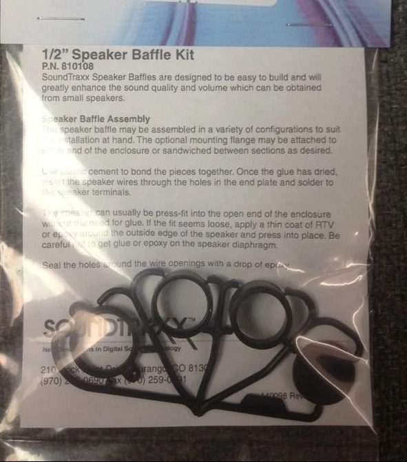 Soundtraxx 810108 1/2" Speaker Baffle / Enclosure  Authorized Dealer - $5 Offer - Image 1 of 1