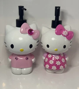 Sanrio Hello Kitty Bath Soap Or Lotion Pump  Dispenser Set Of 2 - Picture 1 of 10
