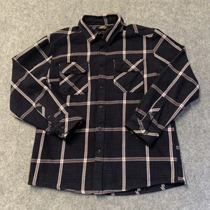 Pacific Trail Shirt Mens L  Blue Blanket Flannel Long Sleeve Plaid Shacket - Picture 1 of 13
