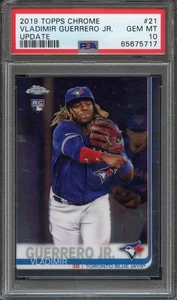 2019 Topps Chrome Update #21 Vladimir Guerrero Jr. RC PSA 10 Toronto Blue Jays 7 - Picture 1 of 2