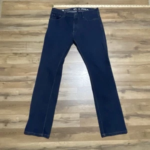 RVCA Jeans Herren Größe 32 x 31 blau Leo Romero Signature Hose 5 Taschen Straight Fit - Bild 1 von 7