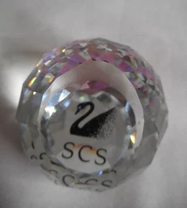 Vintage mini Swarovski Crystal Society SCS SOCIETY SCS swan logo Paperweight - Picture 1 of 3