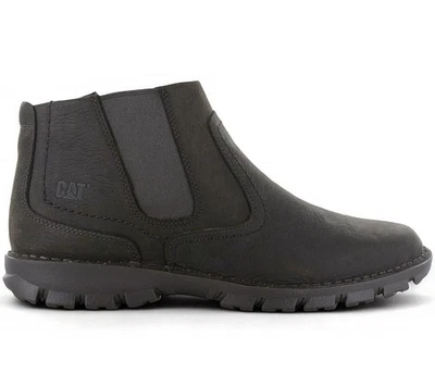 CAT Caterpillar Hoffman Casual Hombre Chelsea Boot Botas Negro-Marrón P720659 - Imagen 1 de 4