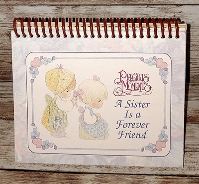 Vintage Precious Moments A Sister Is a Forever Friend Spiral-Bound Book - Image 1 of 3