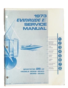 Evinrude 1973 25 HP OMC fueraborda manual de taller 4906 primera clase gratis - Imagen 1 de 12