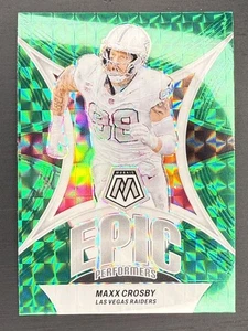 2024 Panini Mosaic Football Epic Performers  Maxx Crosby #EP-MC Green Mosaic - Picture 1 of 2