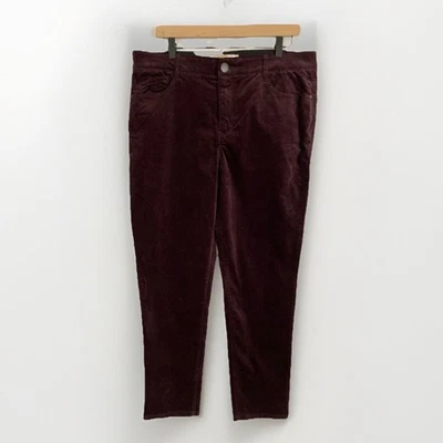 Pantalones Democracy Para Mujer 16 Púrpura Terciopelo Ab Tech Pierna Cónica Elastizados Informales Foto 1 de 4