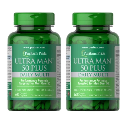 Puritan's Pride High Potency Ultra Man 50 Plus 60ct, 2 Bottles (Total 120ct) - Image 1 of 3