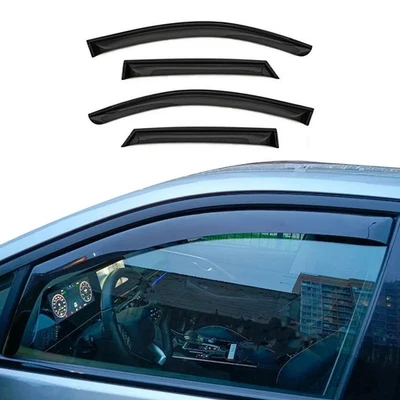 Window Visor Vent Rain Guard Deflector for Nissan Rogue 2014-2016 Smoke 4 Pcs - Image 1 of 4