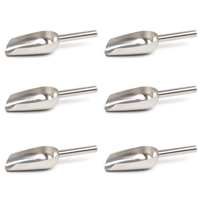 Ice Scooper, упаковка из 6 ложек льда 6 унций для еды металлический совок для льда, совок для конфет... - Изображение 1 из 4